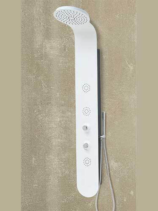 Crown 103149 Duschsäule mit Hydromassage 158cm Weiße