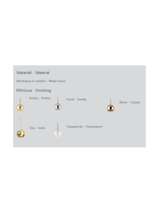 Sikrea Pendant Light Single-Light for Socket E14, E.14 Gold