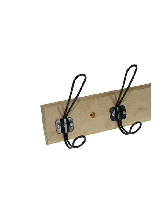 Viosarp Viosarp Wandhalterung Hölzernes 4 Haken Braun 32cm