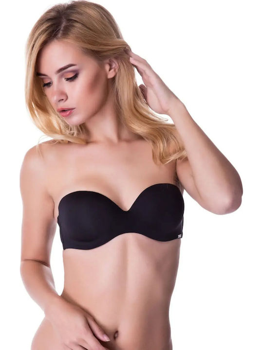 Sticker Push Up Sticker Strapless Bra Underwire Black