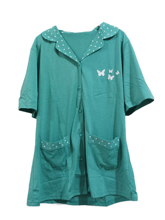 Lydia Creations Summer Women's Pyjama Set Cotton Green