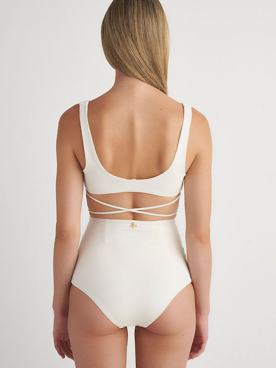 SugarFree Padded Triangle Bikini Top White