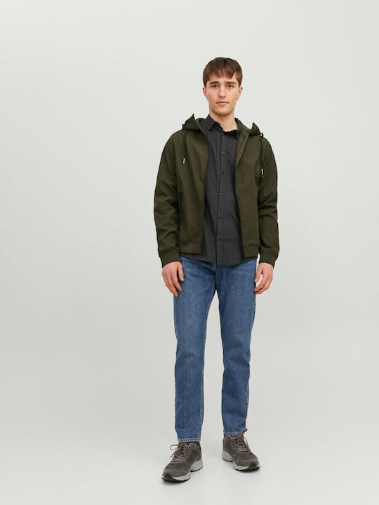 Long-sleeved Cotton Shirt Checked FOREST NIGHT