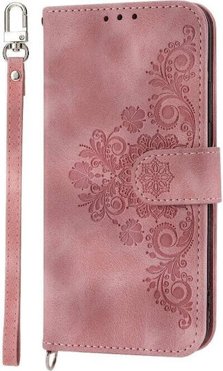 Skin-feel Embosse Wallet Ροζ (Realme 11 Pro / 11 Pro+)