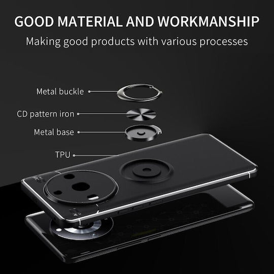 Metal Ring Back Cover Μεταλλικό Κόκκινο (Realme 11 Pro / 11 Pro+)