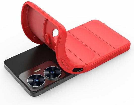 Magic Shield Umschlag Rückseite Silikon Lila (Realme C55)