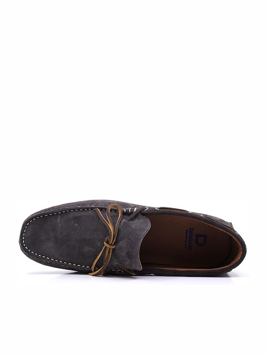 Men's Suede Boat Shoes Gray