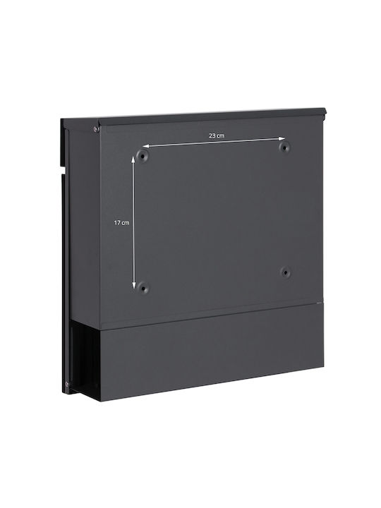 ECD Germany Mldesign Außenbereich Briefkasten Metallisch in Braun Farbe 36.5x11x37cm