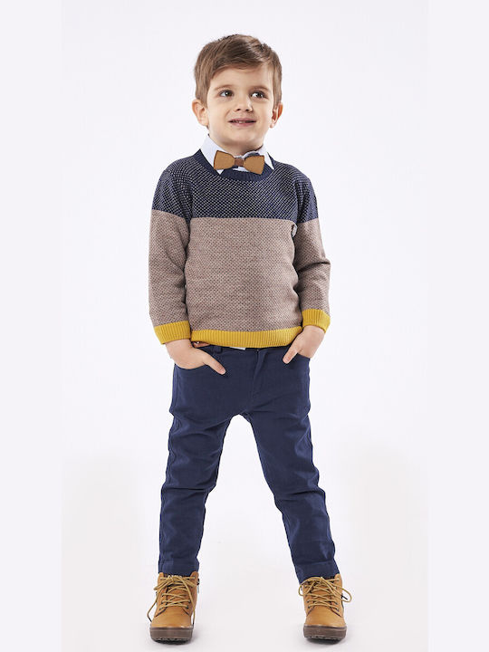 Hashtag Παιδικό Σετ με Παντελόνι Χειμερινό 3τμχ Μπεζ