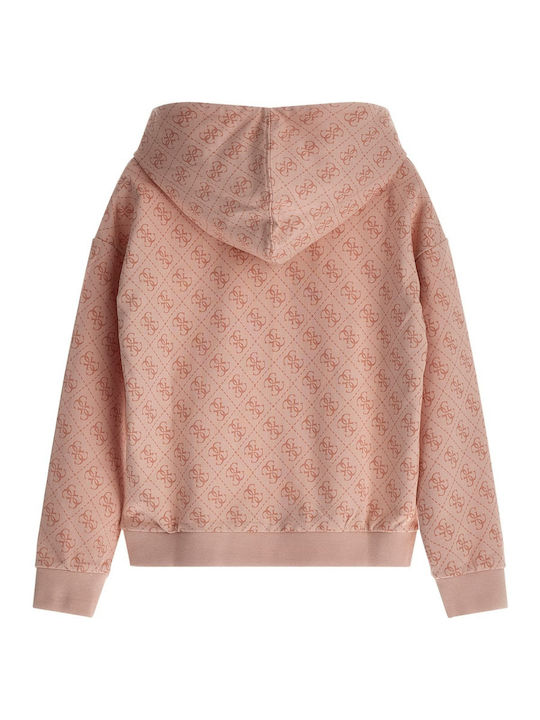 Guess Kids Sweatshirt with Hood Pink