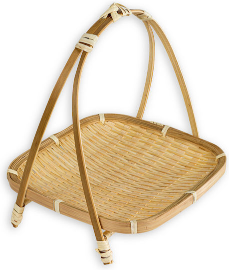 Kaemingk Bamboo Oval Serviertablett aus Bambus mit Griffen in Beige Farbe 19x19x23cm 801594 1Stück Kaemingk Bamboo Oval Serviertablett aus Bambus mit Griffen in Beige Farbe 19x19x23cm 801594 1Stück