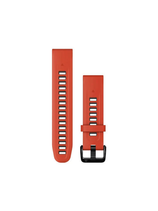 Garmin Quickfit 20 Strap Flame Red / Graphite (Fenix 5S/5S Plus/6S/6S Pro/7S/7S Pro/8 (43mm))