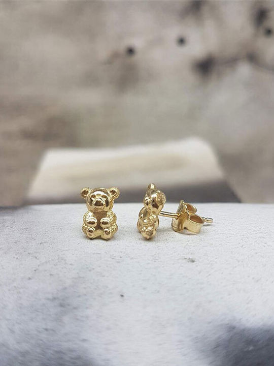 Ηώς Παιδικά Σκουλαρίκια Καρφωτά από Χρυσό 14K