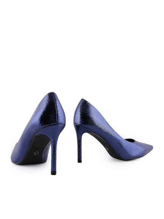 Pointed Toe Navy Blue Heels 1-22463-41 824