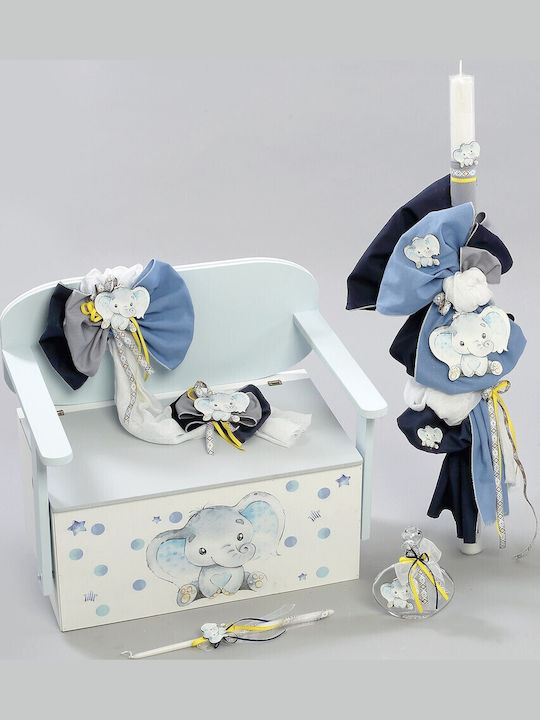 Carousel Set de Botez cu Temă Elefant 7buc