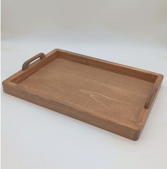 Korres Craft Дърво Поднос за сервиране с Дръжки в Розов Цвят 44x31x4.5см 236-302-03 1бр