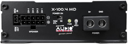 Audio System Αυτός είναι ο Ενισχυτής Αυτοκινήτου 4 Kanäle