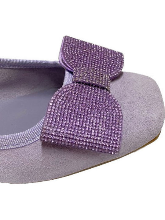 Damen Ballerinas in Lila Farbe