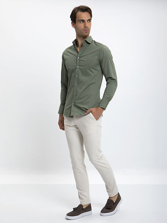 Vardas Slim Fit Shirt Vardas Olive Green