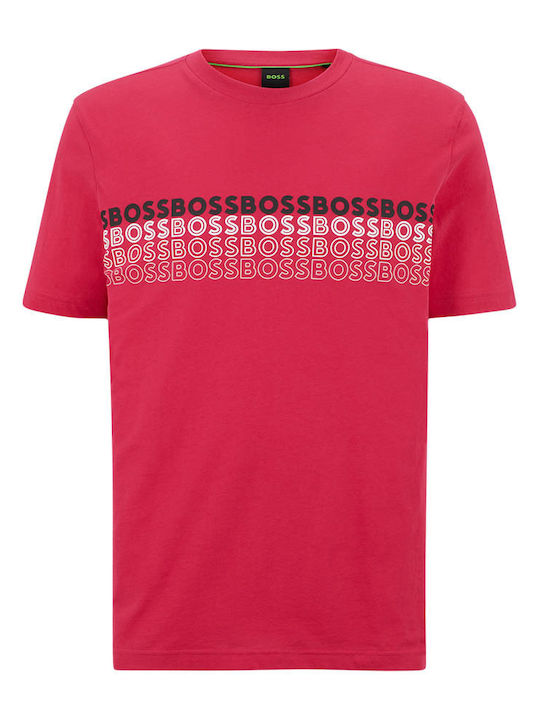 Hugo Boss Men's Short Sleeve T-shirt Fuchsia