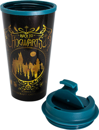 Blue Sky Studios Hogwarts Μπουκάλι Θερμός Πλαστικό BPA Free 450ml Πολύχρωμο