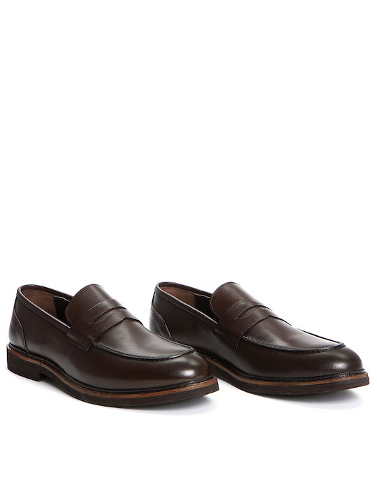 Vardas Δερμάτινα Loafers Vardas Καφέ Σκούρο