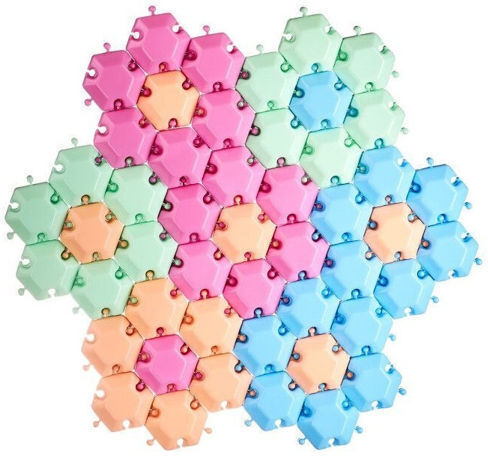 Elfiki Plastic Construction Toy Flower Mosaic for Children 1++ Years