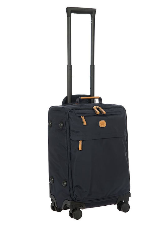 Bric's Milano Χ Collection Cabin Travel Suitcase Fabric Blue with 4 Wheels Height 55cm BXL.58117.050