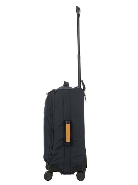 Bric's Milano Χ Collection Cabin Travel Suitcase Fabric Blue with 4 Wheels Height 55cm BXL.58117.050