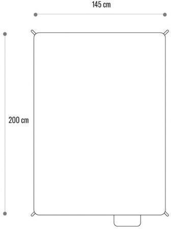 Terra Nation Taha Moe Ψάθα Παραλίας Πλαστική Πράσινη 200x145εκ.