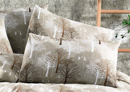 Dimcol Forest Σετ Σεντόνια Υπέρδιπλα 220x240εκ. 311 Beige (4τμχ)