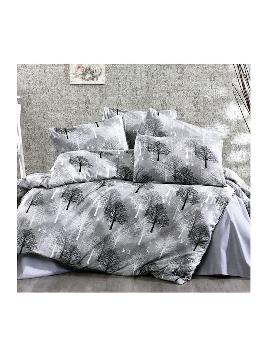Dimcol Forest Σετ Σεντόνια Μονά 160x240εκ. 312 Grey (3τμχ)