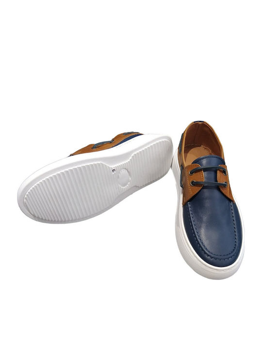 Leder Herren Mokassins in Blau Farbe