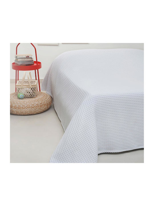 Melinen Patmos Blanket Pique Queen 230x240cm. White