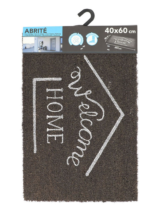 Coconut Fiber Doormat Welcome Gray 40x60cm