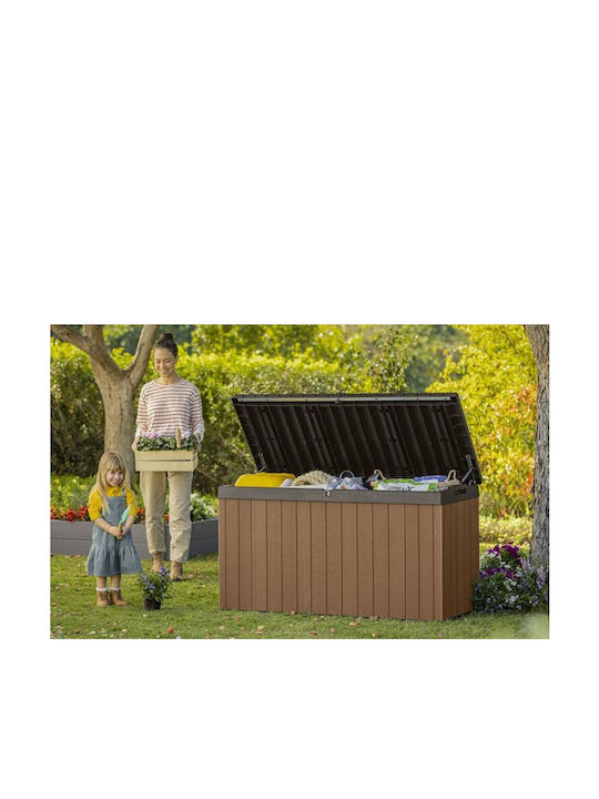 Keter Außenlagerbox Darwin aus Polypropylen 570Es Braun L132.2xB55.7xH71.2cm