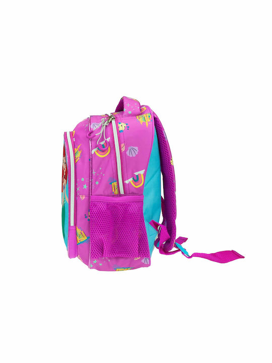 Gim Princess Ariel Schulranzen Rucksack Kindergarten Rosa mit Flaschenhalter 15Liter