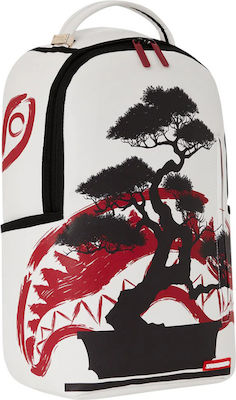 Sprayground Unisex Brushed Bonsai Shark DLXSR Backpack 910B5635NSZ  White/Black