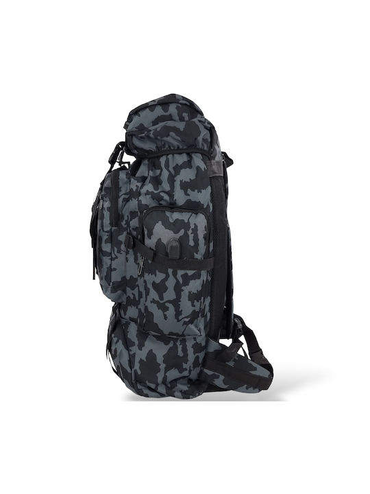 Playbags Ορειβατικό Σακίδιο 70lt Αδιάβροχο Μαύρο Camo Expedition