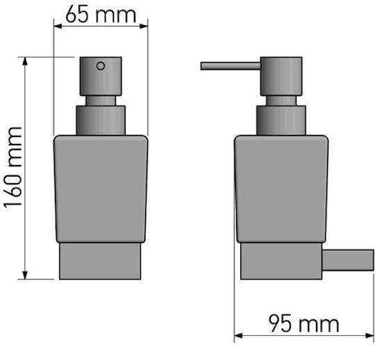 Sanco Monogramm Επιτοίχιο Dispenser Γυάλινο Μαύρο