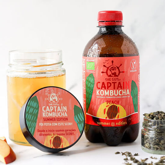 The Gutsy Captain Company Organic Product Kombucha Kombucha Peach Liquid 400ml