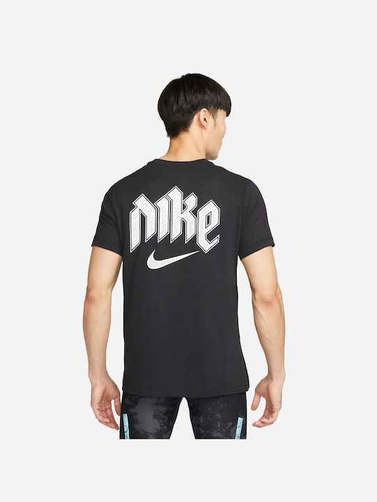 Nike M Nk Df Tee Men's Athletic T-shirt Short Sleeve Black