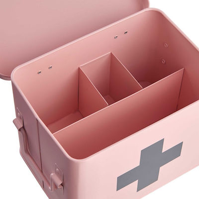 MEDIC - κουτί πρώτων βοηθειών ροζ ροζ Σίδερο Μήκος 21,5 x Πλάτος 15,5 x Ύψος 16 cm