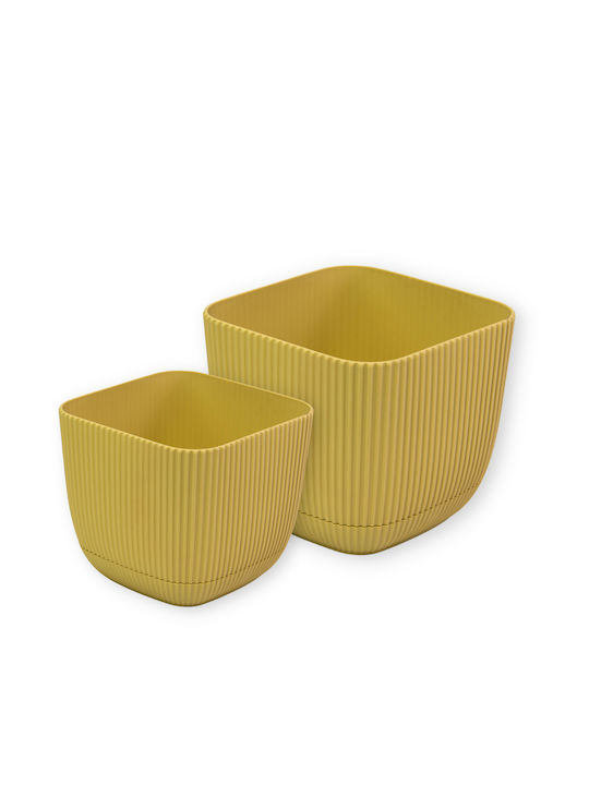 Viosarp Coral Γλάστρα Πλαστική Καφέ 11x11x9.5εκ.