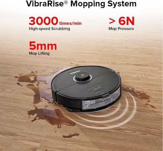 Roborock S8+ Aspirator Robot cu Cartografiere Laser și Putere de Aspirație 6000Pa Negru