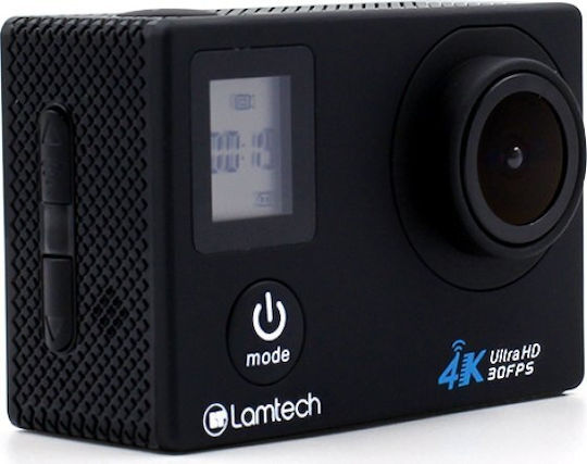 Lamtech LAM021615 Action Camera 4K Ultra HD Underwater (with Case) and Wi-Fi Black