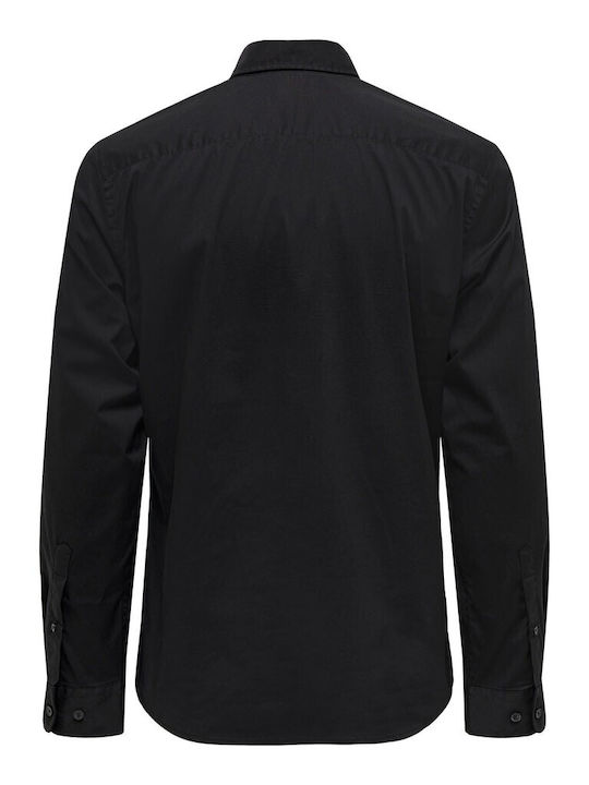 Μακρυμάνικo Πουκάμισο Μαύρο