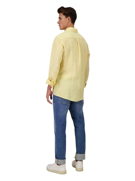 Fynch Hatton Men's Shirt Long Sleeve Yellow