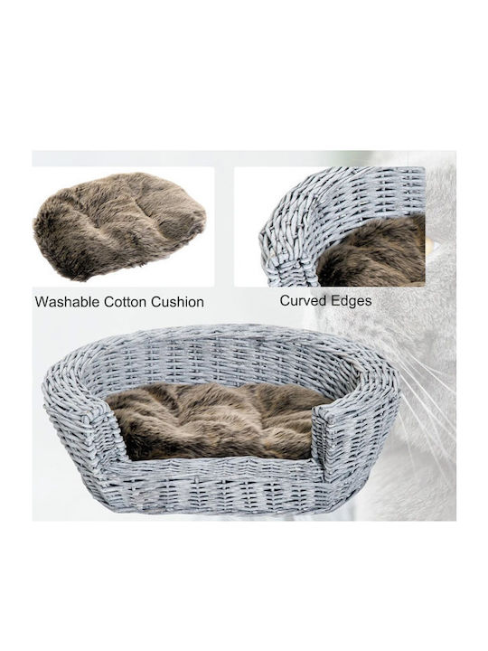Pawhut Sofa Dog Bed Gray 57x46cm