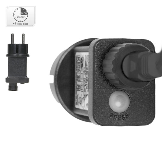 cu lumină LED Decorațiune de Crăciun Metalic Brad Aspect natural 240cm. Exterior Electrică Maro